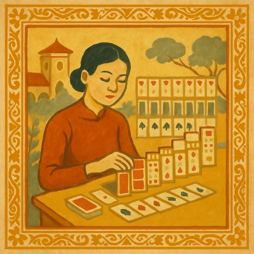 Cách chơi Algerian Solitaire — Solitaire 2 bộ bài