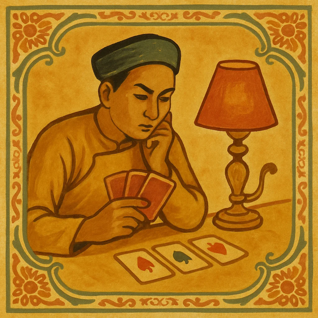 Mẹo Mậu Binh giúp thắng nhiều ván — minh hoạ retro Saigon