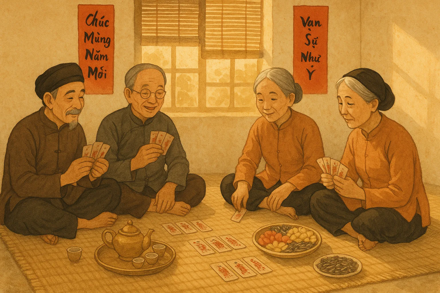 Luật chơi Tam Cúc cho người mới — bài 32 lá Bắc Bộ ngày Tết